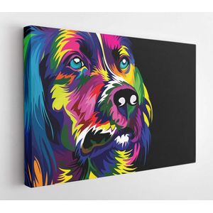 Dog colorfull wpap  - Modern Art Canvas  - Horizontal - 1371351050 - 80*60 Horizontal