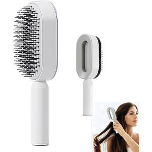 Self-cleaning haarborstel voor vrouwen - massageborstel met luchtkussen - 3D zelfreinigende haarborstels - ontwarren en knopen in haar