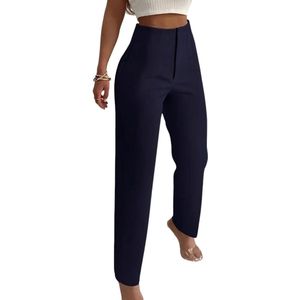 Livano Pantalon Dames - Chino - Golfbroek - Nette Broek - Met Elastische Tailleband - Volwassenen - Marineblauw - XS
