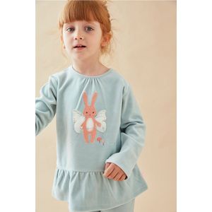 Noukie's Meisjes 2-delige pyjama mint konijntje - Z2387142 - Maat 86