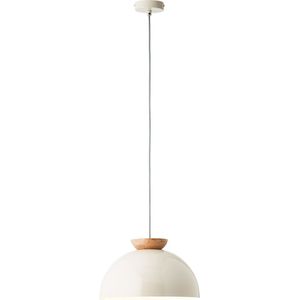 Brilliant Nalam hanglamp 35cm licht hout/grijs metaal/hout 1x A60, E27, 40 W, geschikt voor normale lamp (niet inbegrepen)