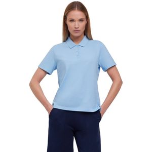 FALKE - Basic Boxy Pique Polo - Blauw - Dames - Zacht Huidvriendelijk Katoen