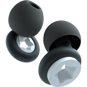 Oordopjes voor geluidsreductie NRR 33dB, zachte siliconen oordopjes voor slaapgeluidsonderdrukking, concerten, motorrijden, reizen en geluidsgevoeligheid, 2 oordopjes in (zwart)