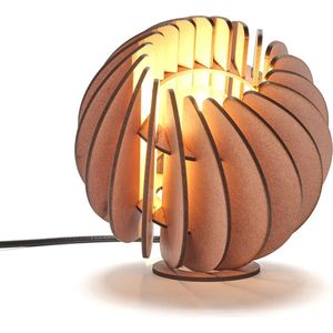 Van Tjalle en Jasper | Atmosphere tafellamp - Aged Pink | Bouwpakket | MDF (hout) | Oud Roze | E14 fitting | Laser gesneden | Sfeer licht | Sfeervolle verlichting | uniek Dutch Design