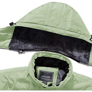 Heren Waterdichte Fleece Winterjas met Afneembare Capuchon - Warme Ski- en Regenjas