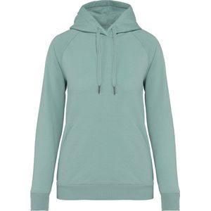 Native Spirit Ecologische damessweater met capuchon en raglanmouwen NS422 - Jade Green - L