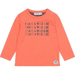 Dirkje-Boys T-shirt ls-Bright orange - Maat 80