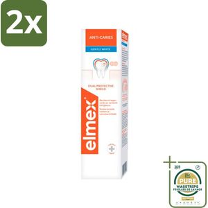 Elmex Tandpasta Anti-Cariës Gentle White 75 ml - Voordeelverpakking - 2 stuks - Whitening - Elmex