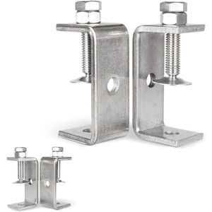 C-klemmen 65 mm roestvrij staal 304 Roubste dragerklem - 4 stuks
