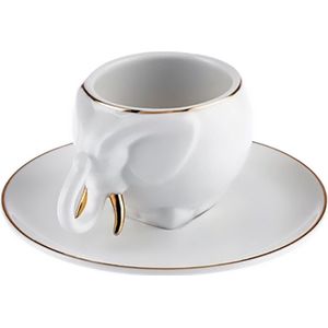 Karaca - Elephant Coffee Cup Set voor 2 - Romantische koffieliefhebbers - Espresso Mokken Set - Espresso mok - Turkse Koffie - Valentijn Cadeau - Gift box - Olifant Koffiekopje Set voor 2
