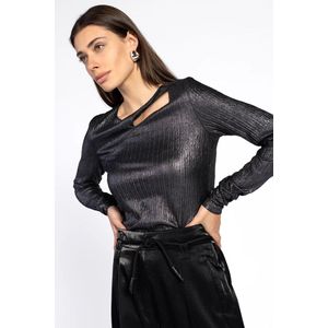 Aaiko - Millie - Top - Gun Metal - Slim Fit