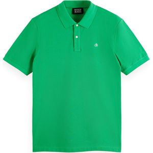 Scotch and Soda - Pique Polo Amazon Groen - Slim-fit - Heren Poloshirt Maat XL