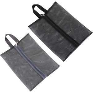 Schoenenzak - Vuil- en stofdicht - Set van 2 - Zwart/Grijs