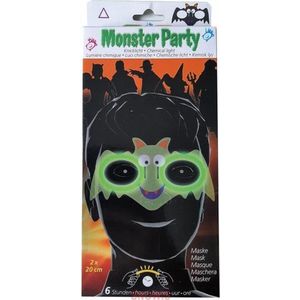 Maro toys - Monster party kniklicht masker vleermuis Groen