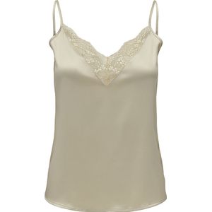 Only ONLVICTORIA SL LACE MIX SINGLET - Creme Beige