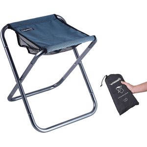 mini camping kruk stoel vouwen laag lichtgewicht heavy duty compact ultralight draagbaar voor leger vissen backpacken wandelen - blauw - azarxis