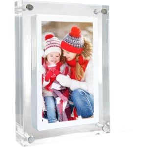 Luxe Acryl Stevige Digitale Fotolijst 5/7 Inch 1000Mah Verticaal Display Super Kwaliteit Scherm 2G Geheugenbatterij Foto's Muziek Video's Afspelen