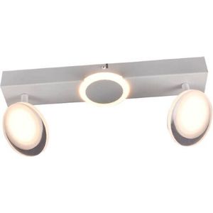 BRILLIANT lamp, Meriza LED spot bar 2-vlamms wit, 2x LED geïntegreerd, 7W LED geïntegreerd, (900lm, 3000K), draaibare koppen