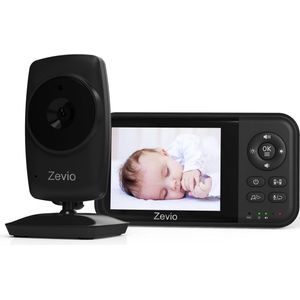 Zevio Babyfoon Comfort - Babyfoon Met Camera - Baby Monitor - Baby Camera - Zwart