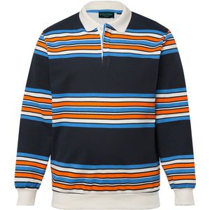 Boston Park - Heren - Boston Park rugby-sweater strepen polokraag tot maat 84/86 - Navy blauw - Maat 52+