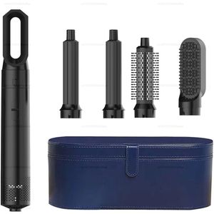 SayKar Föhn Multi Haarstyler - Zwart/Donker - Paars/Blauwe doos - 5 In 1 - Krultang - Stijltang - Haarborstel - Haardroger - Föhn - Haar Multi-Styler