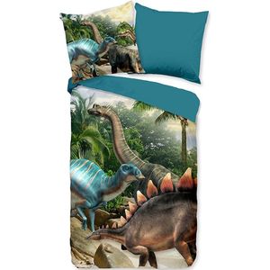 Pure Kinderdekbedovertrek ""dinosaurussen"" - Multi - (140x200/220 cm) - Microfiber