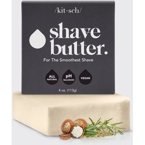 Kitsch | Scheerboter | Scheerzeep | Witte thee & Shea Boter | 113Gram | Romige formule