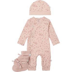 Noppies - Kledingset - 3delig - Boxpak Nuuk - Muts Navar - Slofjes Nelson - Rose Smoke - Maat 62