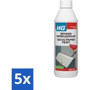 HG - Behangverwijderaar - Voor Eenvoudige Behangverwijdering - 500 ml - Bulkverpakking - 5 stuks