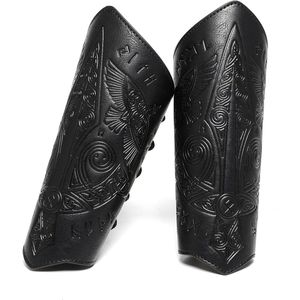 Armbescherming van leer voor boogschieten Viking middeleeuwse armbanden voor carnaval ridders cosplay