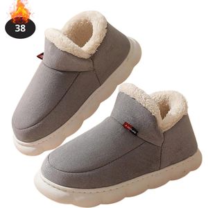 Bovista Warme Pantoffels - Sloffen - Slippers - Dames - Heren - Pluche - Maat 36.5 - Grijs