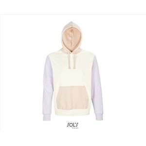 SOL'S Unisex Collins Hooded Sweatshirt L03818 - Off White/Creamy Pink/Creamy Blue - S