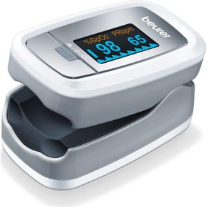 Beurer PO 30 Saturatiemeter - Pulse oximeter - Zuurstofmeter vinger - Hartslag - Medisch gecertificeerd - Incl. batterijen - 5 Jaar garantie - Grijs