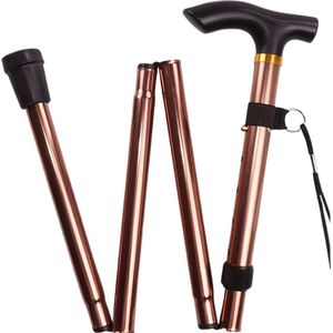 Bovista Opvouwbare Wandelstok - Inklapbare Wandelstok - Wandelstok Opvouwbaar - Wandelstokken Verstelbaar - Loopstok - Mannen - Vrouwen - Rubber Handvat - Koffie