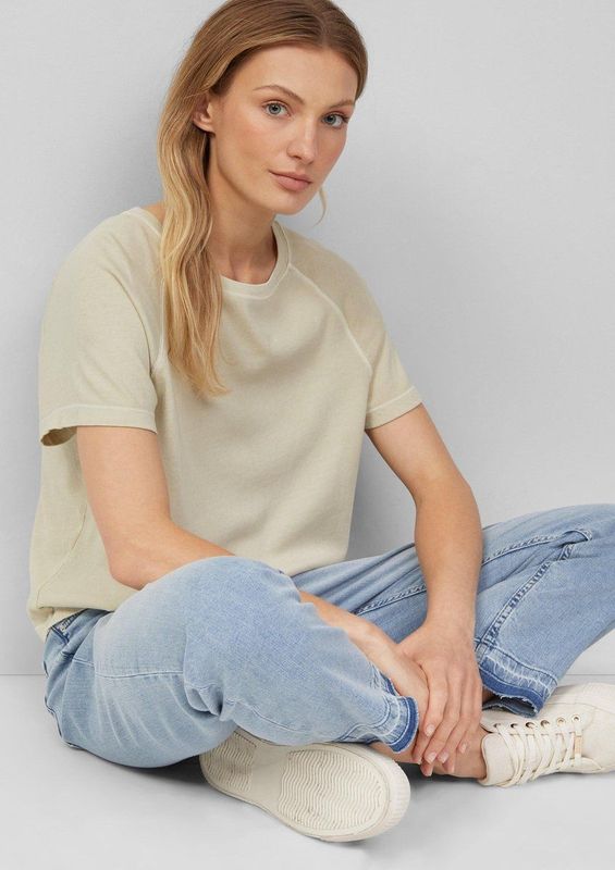 Baumwoll - T-Shirt - Relaxed Fit - Raglanärmeln - Katoen