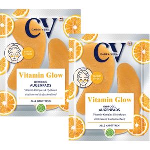Vitamine Glow Hydrogel Oogpads - Set van 4 oogpads | CV Vitamin Glow Hydrogel Pads met Vitamine-complex en Hyaluron