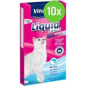 Vitakraft Cat Liquid - Snack Zalm & Omega - 10 x 6 st