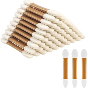 Wegwerp Dubbelzijdige Oogschaduw Borstels - 100 stuks - Oogschaduw Spons Applicator - Make-up Sticks