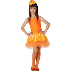 Oranje meisjes pak sinaasappel - Kinderkostuums - 122/134