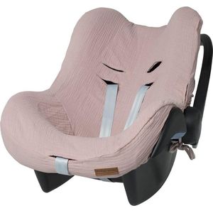 Baby's Only Baby autostoelhoes 0+ Breeze - Hoes voor autostoel groep 0+ - Geschikt voor Maxi-Cosi - Oud Roze - 100% katoen - Geschikt voor 3-puntsgordel