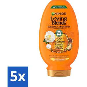 Garnier - Loving Blends - Conditioner - Argan & Cameliaolie - Droog & Dof Haar - 250 ml - Bulkverpakking - 5 stuks