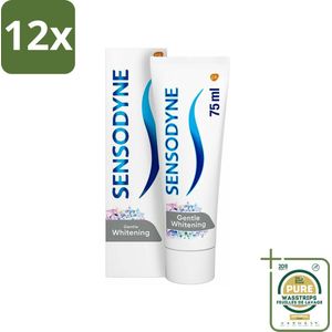 Sensodyne - Tandpasta - Gentle Whitening - Milde Reiniging - 75 ml - Voordeelverpakking - 12 stuks - Whitening - Tandglazuur
