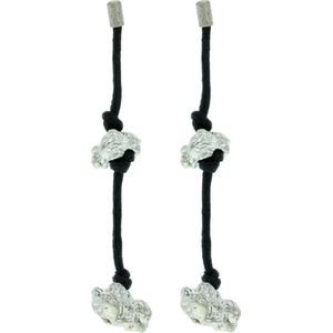 Behave Oorbel hanger met zilver-kleurige details