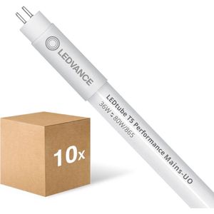 Voordeelpak 10x Ledvance LED Buis T5 Performance (Mains AC) High Output 36W 5600lm - 865 Daglicht | 145cm - Vervangt 80W