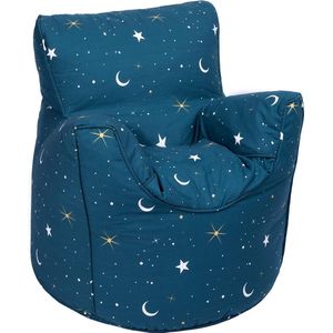 Kinderstoel voor peuters, comfortabel kindermeubilair, zachte kinderveilige zitting, speelkamerbank, ergonomisch gevormde zitzak, (Moonlight)