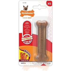 Nylabone Extreme kauwbot met baconsmaak - Voor Krachtige Kauwers - XS/S/M/L/XL - X-Small