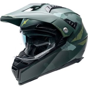 Motor Integraal Integraalhelm ELEKTRON 3 ARCANE Kaki Geel L van MOTOBLOUZ