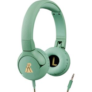 POGS The Elephant – On ear kinder koptelefoon met draad – Volumebegrenzing – Koptelefoon kinderen - Microfoon - Vanaf 3 jaar – Duurzaam - Groen