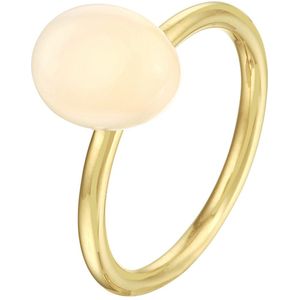 Ring Wit Chalcedoon