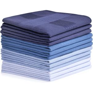 Heren Zakdoeken Set van Katoen - Premium Assortiment van Pocket Squares voor Bruidegommen, Bruiloften, Bals en Feesten - Multicolor